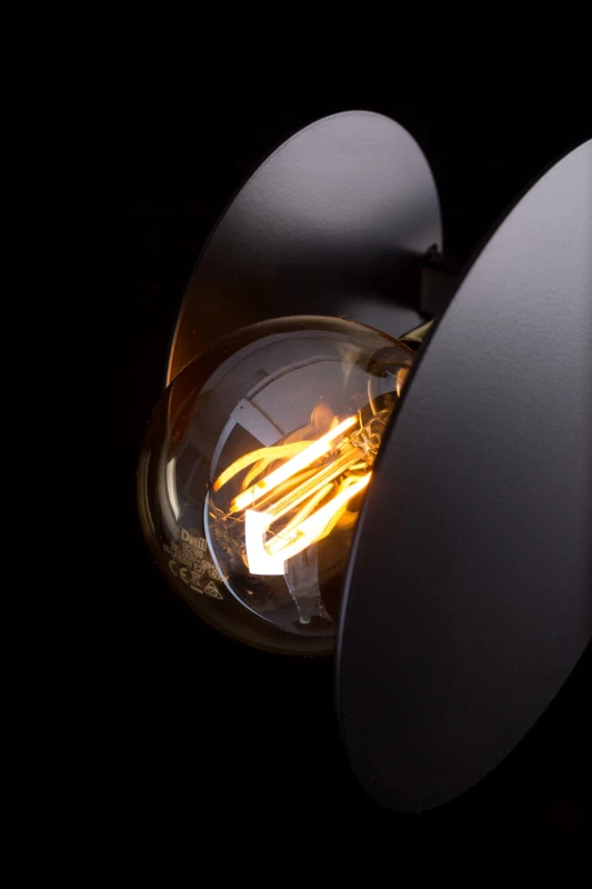 MINERVA 2 BLACK 612/2 oryginalna lampa sufitowa czarna biały klosz złote elementy 10