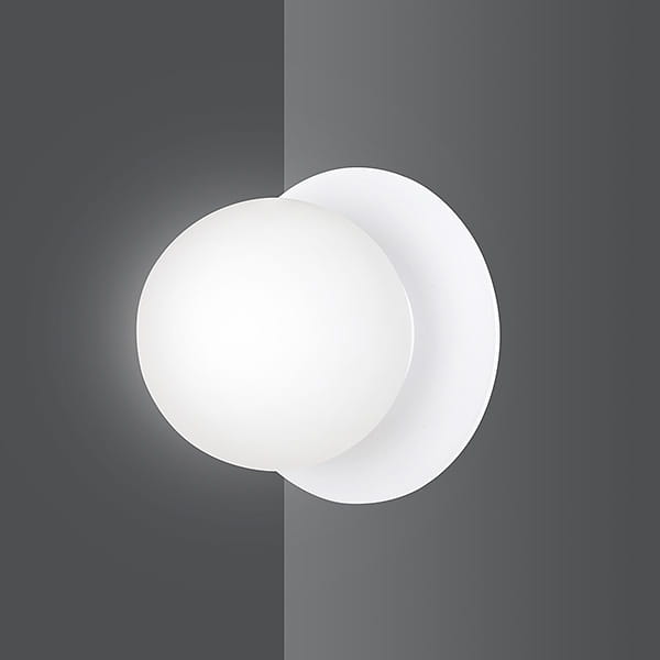 MINERVA K1 WHITE 613/K1 oryginalny kinkiet biały, biały klosz DESIGN