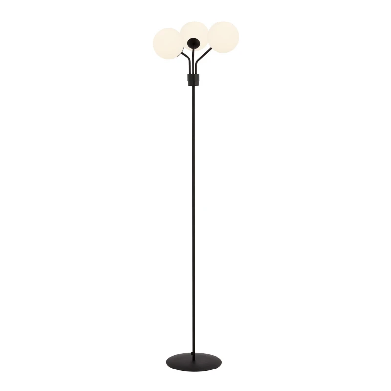 NOVA LP3  BLACK/OPAL 1138/LP3 lampa podłogowa szklane klosze