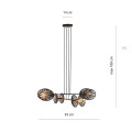 Lampa wisząca PLAYA 4 BLACK czarna 6