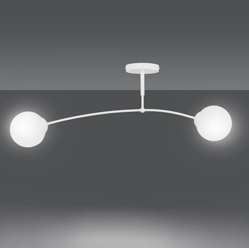 PREGOS 2 WHITE 671/2 oryginalna lampa sufitowa biała LOFT szklane mleczne klosze