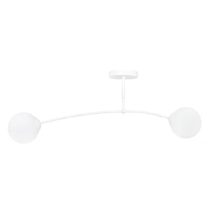 Lampa sufitowa PREGOS 2 WHITE biała, mleczne klosze