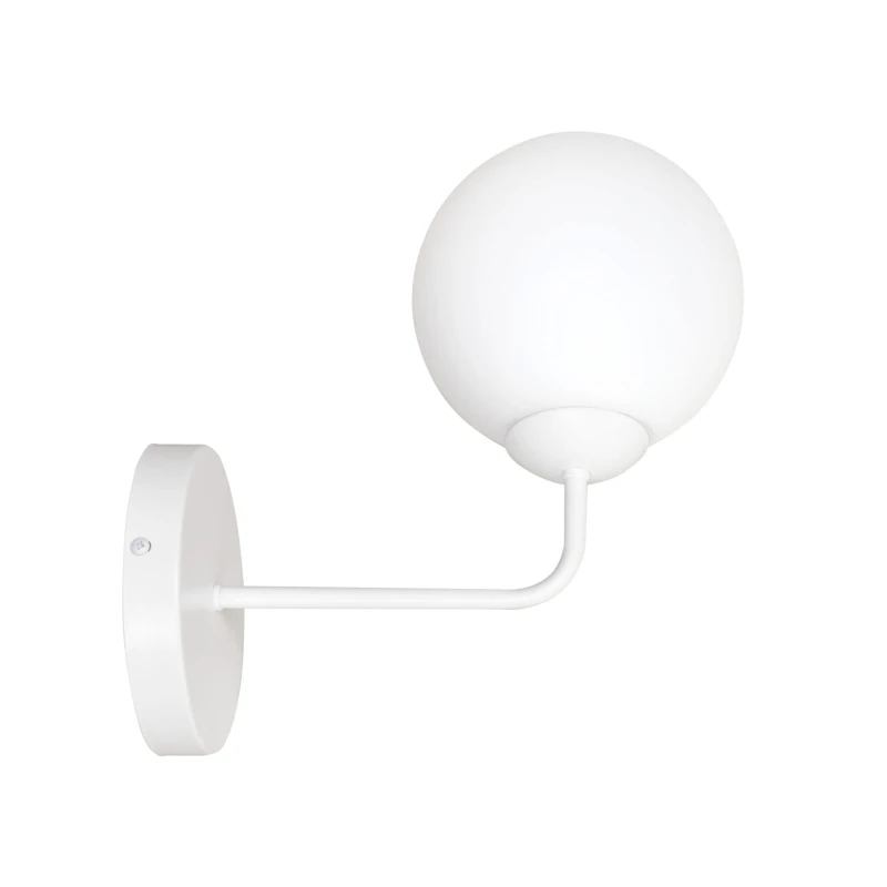 PREGOS K1 WHITE 671/K1 kinkiet ścienny biały okrągły biały klosz 1