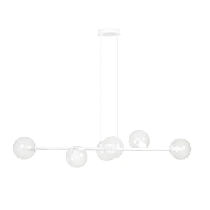 Lampa wisząca ROSSI 6 WH TRANSPARENT biała