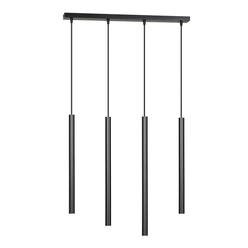 SELTER 4 BLACK 552/4 designerski spot wiszący halogen punktowy tuby czarne długie