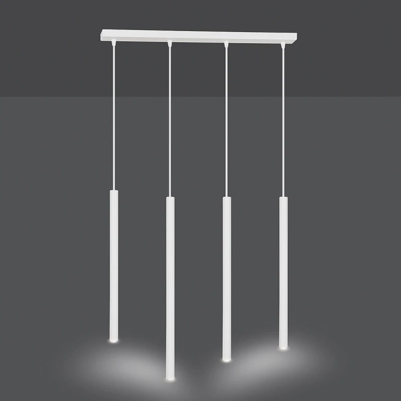SELTER 4 WHITE 553/4 designerski spot wiszący halogen punktowy tuby białe długie 1