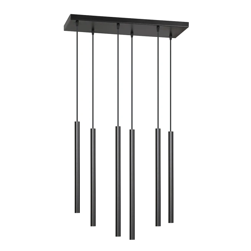SELTER 6 BLACK 552/6 designerski spot wiszący halogen punktowy tuby czarne długie