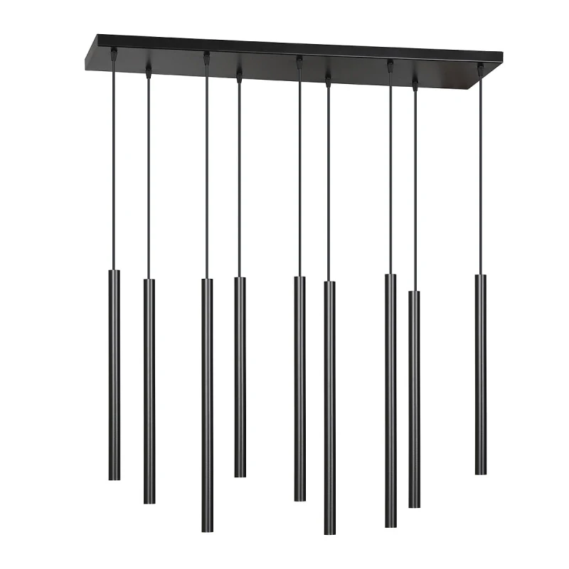 SELTER 9 BLACK 552/9 designerski spot wiszący halogen punktowy tuby czarne długie
