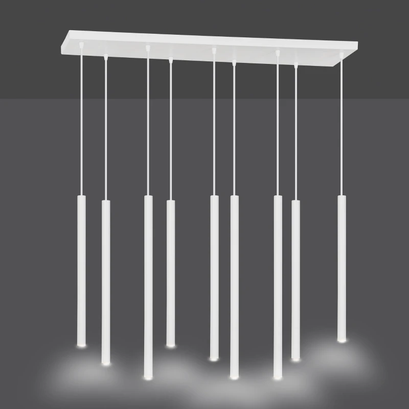 SELTER 9 WHITE 553/9 designerski spot wiszący halogen punktowy tuby białe długie