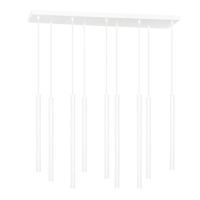 SELTER 9 WHITE 553/9 designerski spot wiszący halogen punktowy tuby białe długie 1