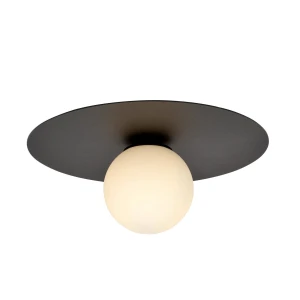 Plafon SOLAR 1 BLACK/OPAL czarny