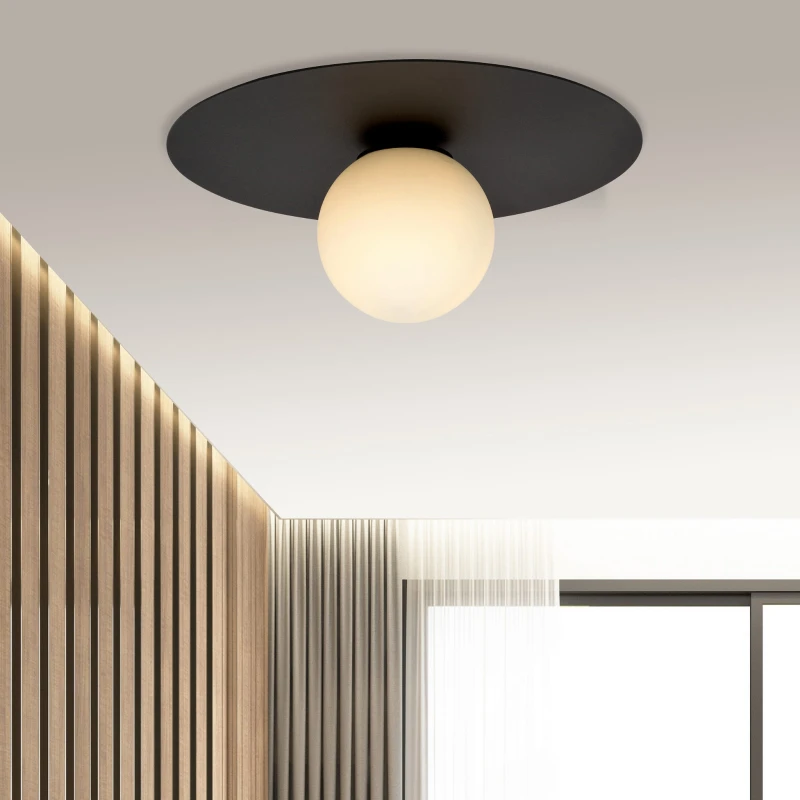 SOLAR 1 BLACK/OPAL 1127/1 plafon sufitowy nowoczesny klosze 2