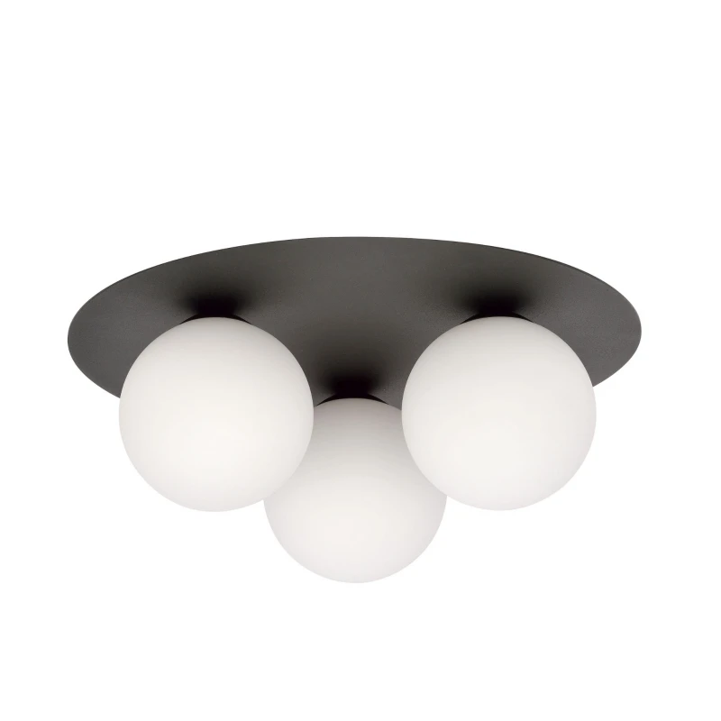 SOLAR 3 BLACK/OPAL 1127/3 plafon sufitowy nowoczesny klosze 1