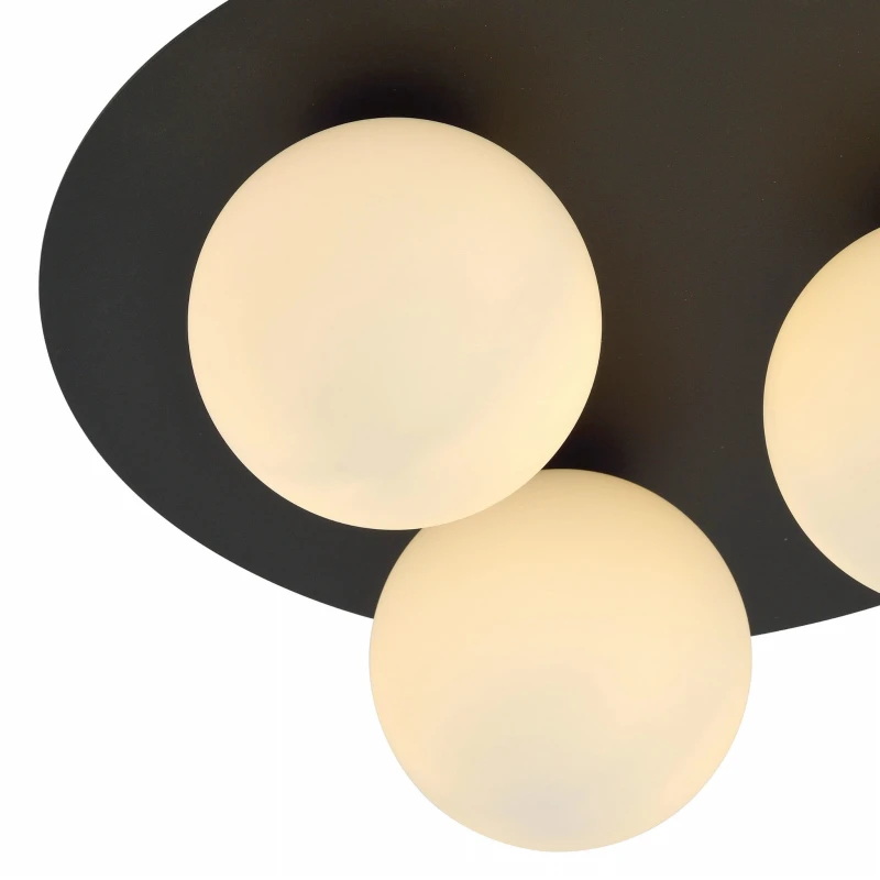 SOLAR 3 BLACK/OPAL 1127/3 plafon sufitowy nowoczesny klosze 4