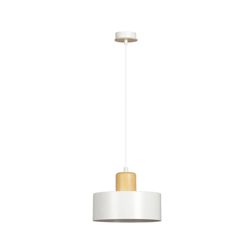 TORIN 1 WHITE 1047/1 nowoczesna lampa sufitowa biała drewniane elementy 1