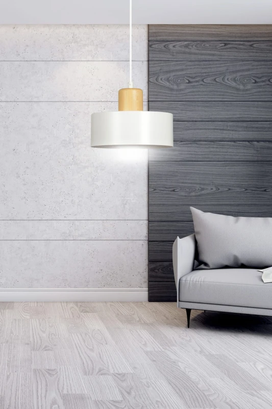 TORIN 1 WHITE 1047/1 nowoczesna lampa sufitowa biała drewniane elementy 9