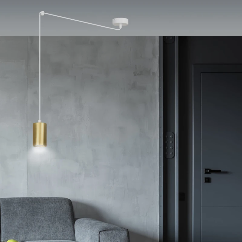 TRAKER 1 WH / GOLD 527/1 SPOT halogen punktowy dużo światła oryginalny DESIGN biało złoty
