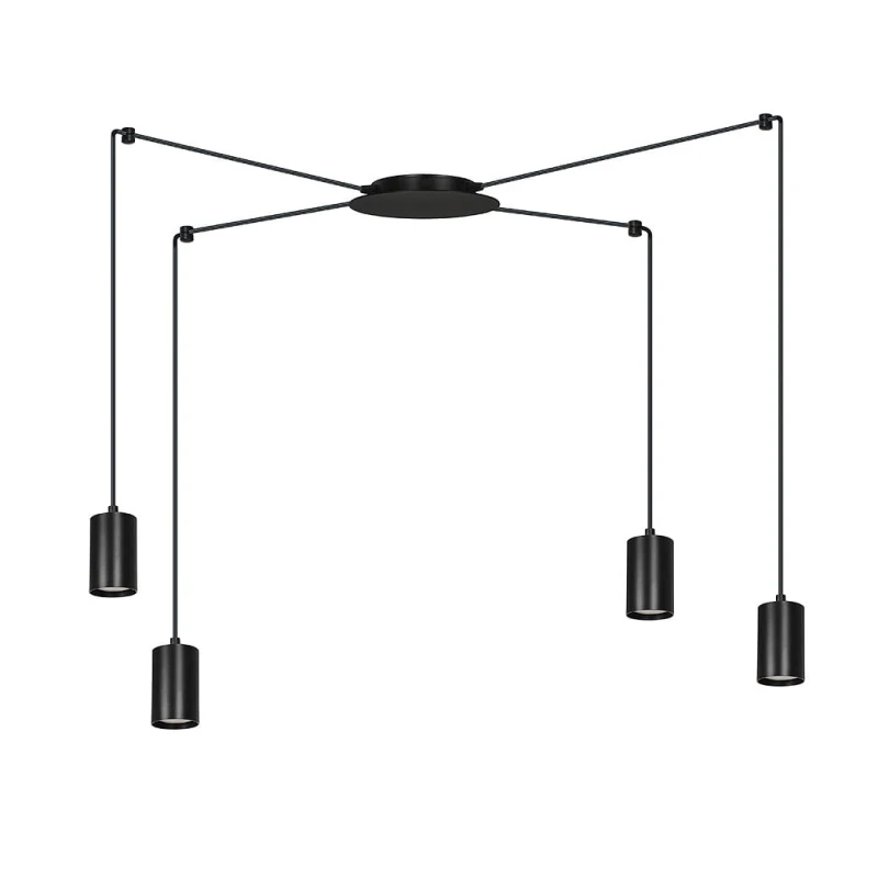 TRAKER 4 BL / BLACK 524/4 SPOT halogen punktowy dużo światła oryginalny DESIGN czarny