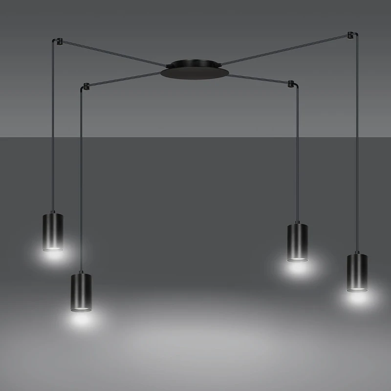 TRAKER 4 BL / BLACK 524/4 SPOT halogen punktowy dużo światła oryginalny DESIGN czarny 1