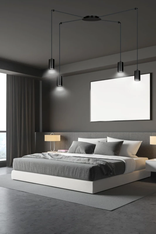 TRAKER 4 BL / BLACK 524/4 SPOT halogen punktowy dużo światła oryginalny DESIGN czarny 9