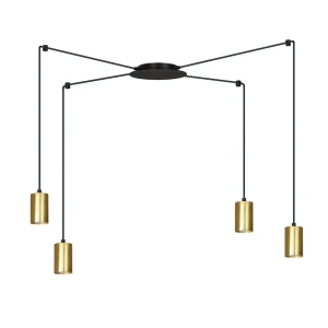 Spot wiszący TRAKER 4 BL/GOLD czarno-złoty