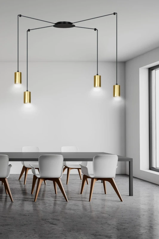TRAKER 4 BL / GOLD 526/4 SPOT halogen punktowy dużo światła oryginalny DESIGN czarno złoty 7