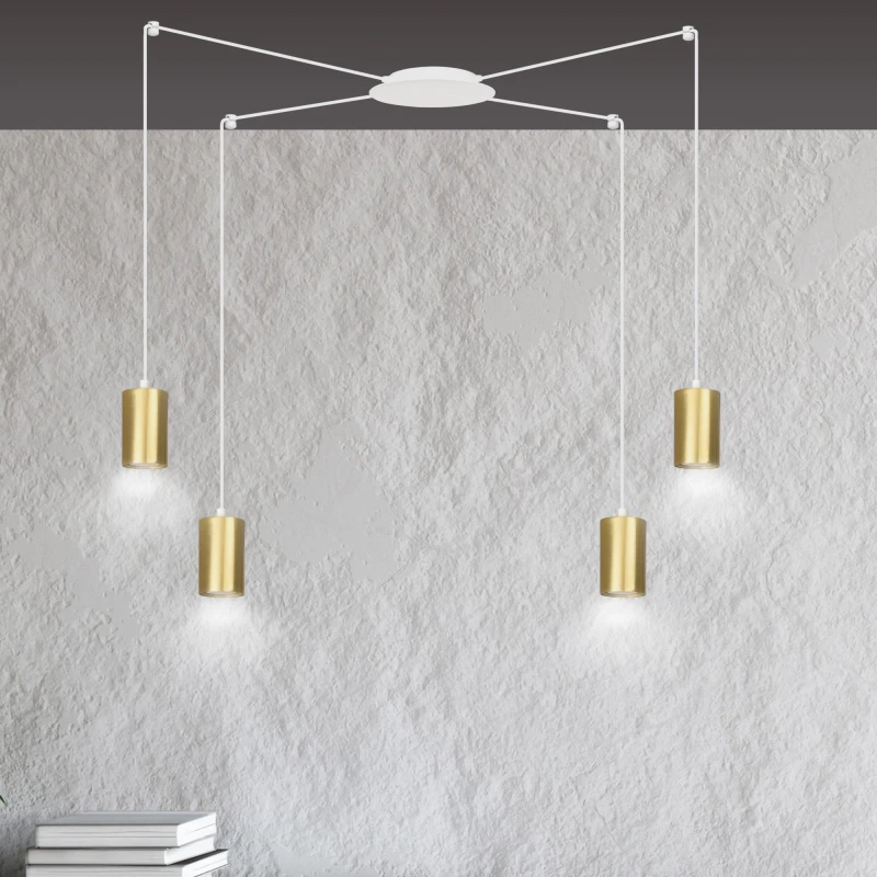 TRAKER 4 WH / GOLD 527/4 SPOT halogen punktowy dużo światła oryginalny DESIGN biało złoty
