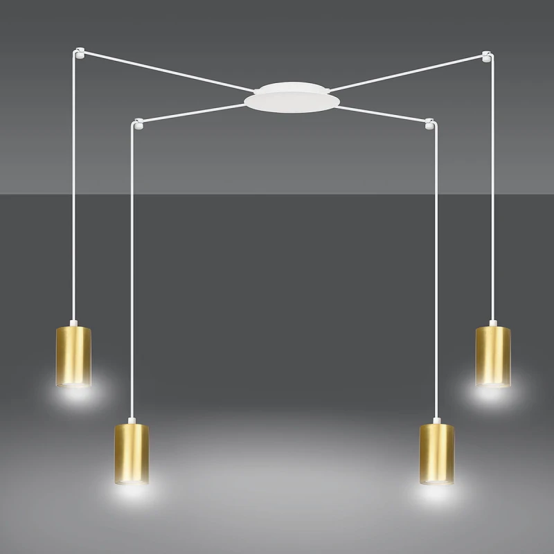 TRAKER 4 WH / GOLD 527/4 SPOT halogen punktowy dużo światła oryginalny DESIGN biało złoty 3
