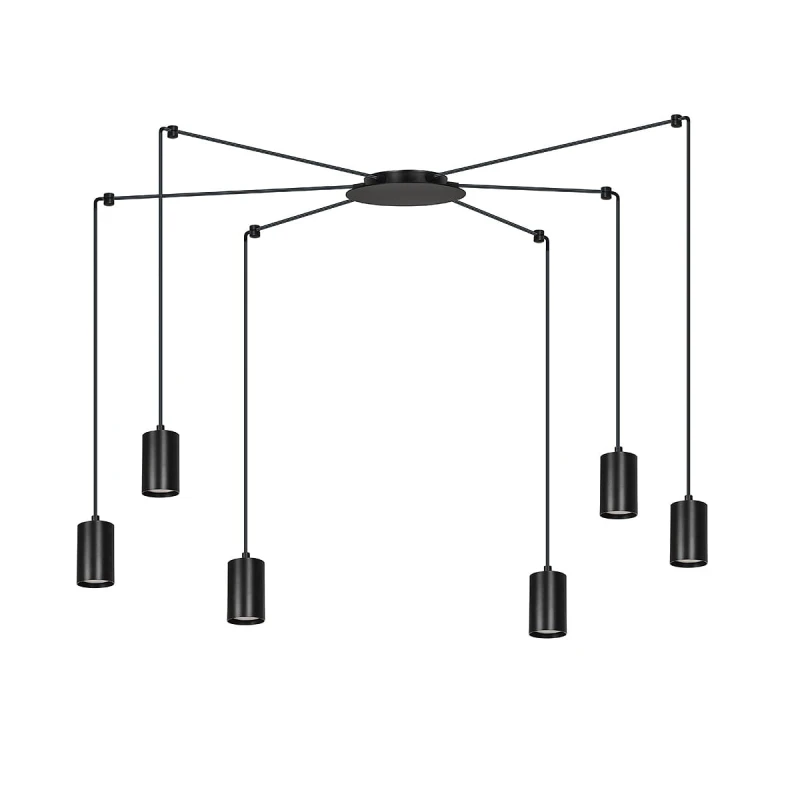 TRAKER 6 BL / BLACK 524/6 SPOT halogen punktowy dużo światła oryginalny DESIGN czarny