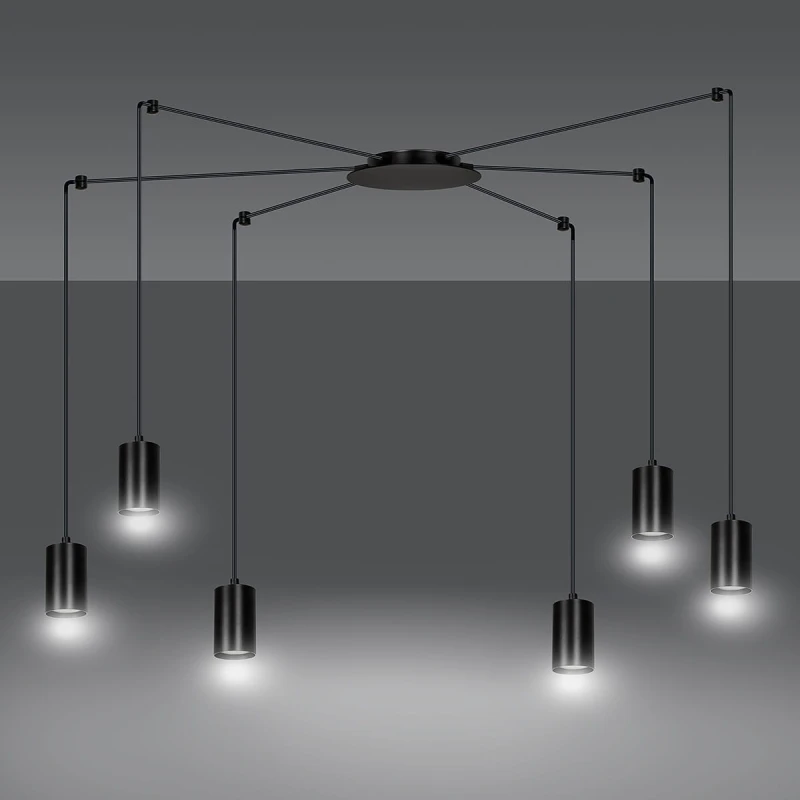 TRAKER 6 BL / BLACK 524/6 SPOT halogen punktowy dużo światła oryginalny DESIGN czarny 2