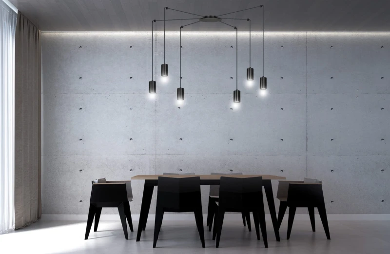 TRAKER 6 BL / BLACK 524/6 SPOT halogen punktowy dużo światła oryginalny DESIGN czarny 7