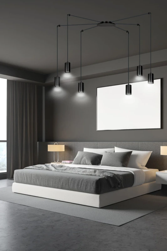 TRAKER 6 BL / BLACK 524/6 SPOT halogen punktowy dużo światła oryginalny DESIGN czarny 9