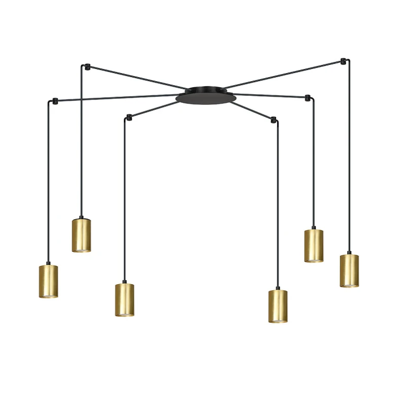 TRAKER 6 BL / GOLD 526/6 SPOT halogen punktowy dużo światła oryginalny DESIGN czarno złoty