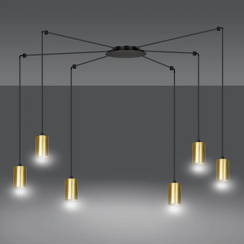 TRAKER 6 BL / GOLD 526/6 SPOT halogen punktowy dużo światła oryginalny DESIGN czarno złoty 1