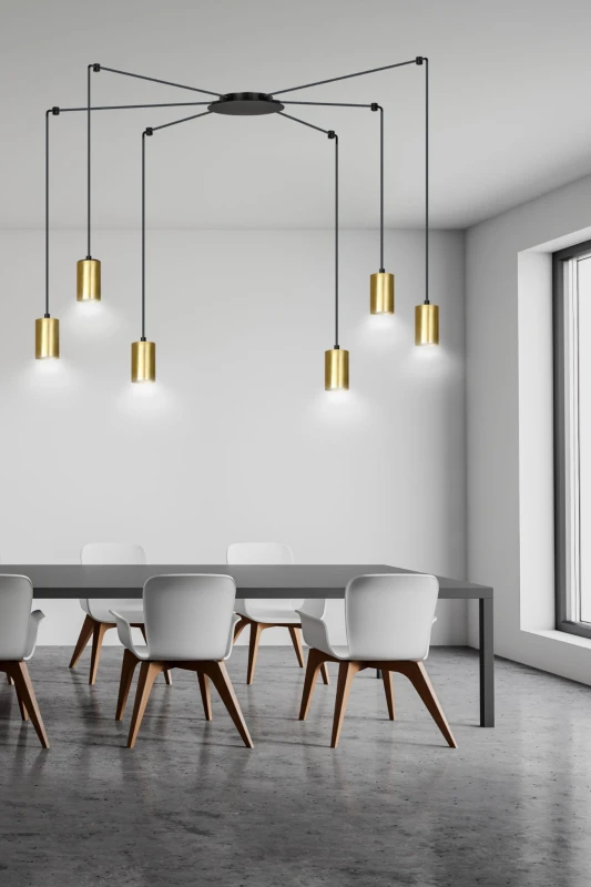 TRAKER 6 BL / GOLD 526/6 SPOT halogen punktowy dużo światła oryginalny DESIGN czarno złoty 5