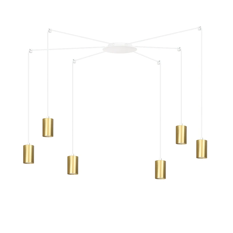 TRAKER 6 WH / GOLD 527/6 SPOT halogen punktowy dużo światła oryginalny DESIGN biało złoty