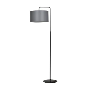 Lampa podłogowa TRAPO LP1 BL GRAY czarna z szarym kloszem
