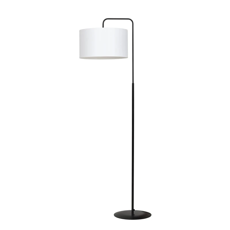 TRAPO LP1 BLACK / WHITE 570/2 lampa podłogowa czarna duży biały abażur