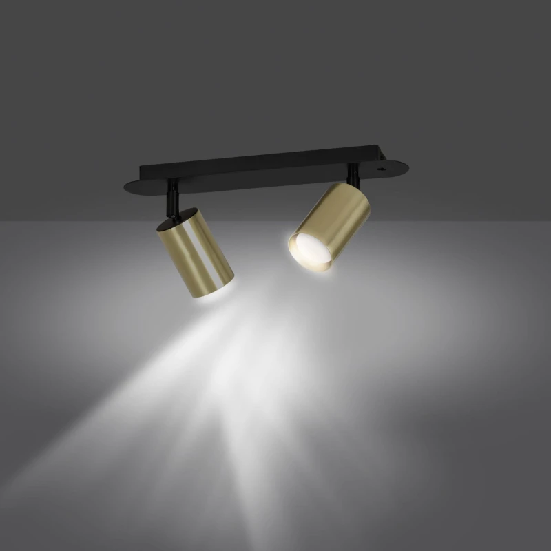 ZEN 2 BLACK 622/2 spot sufitowy reflektor halogen LED regulowany czarno-złoty