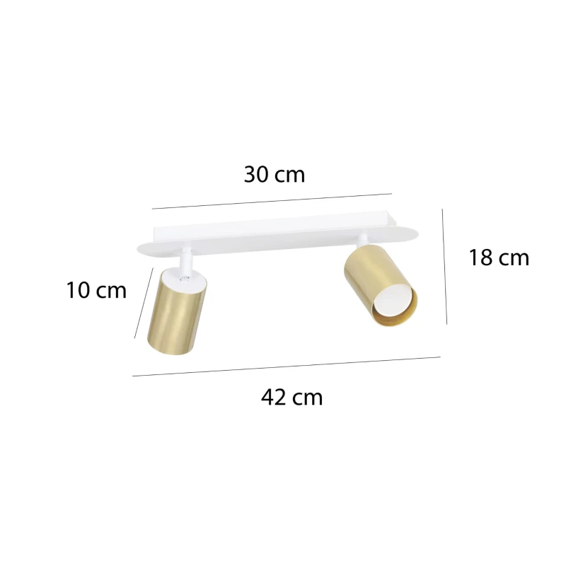 ZEN 2 WHITE 623/2 spot sufitowy reflektor halogen LED regulowany biało-złoty 4