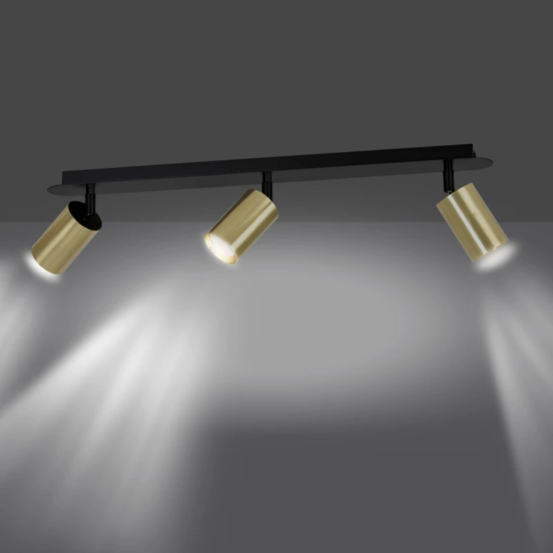 ZEN 3 BLACK 622/3 spot sufitowy reflektor halogen LED regulowany czarno-złoty 3