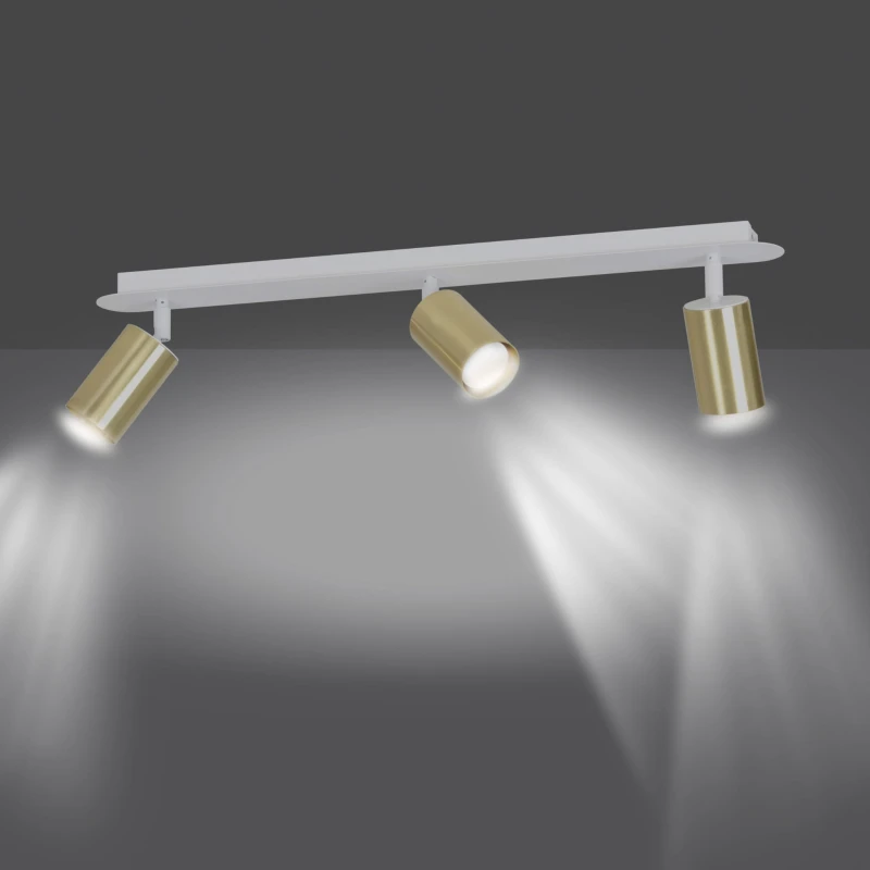 ZEN 3 WHITE 623/3 spot sufitowy reflektor halogen LED regulowany biało-złoty 2