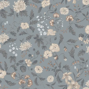 Tapeta Till Karin Folklore Blue Huset i Solen Sandberg S10165