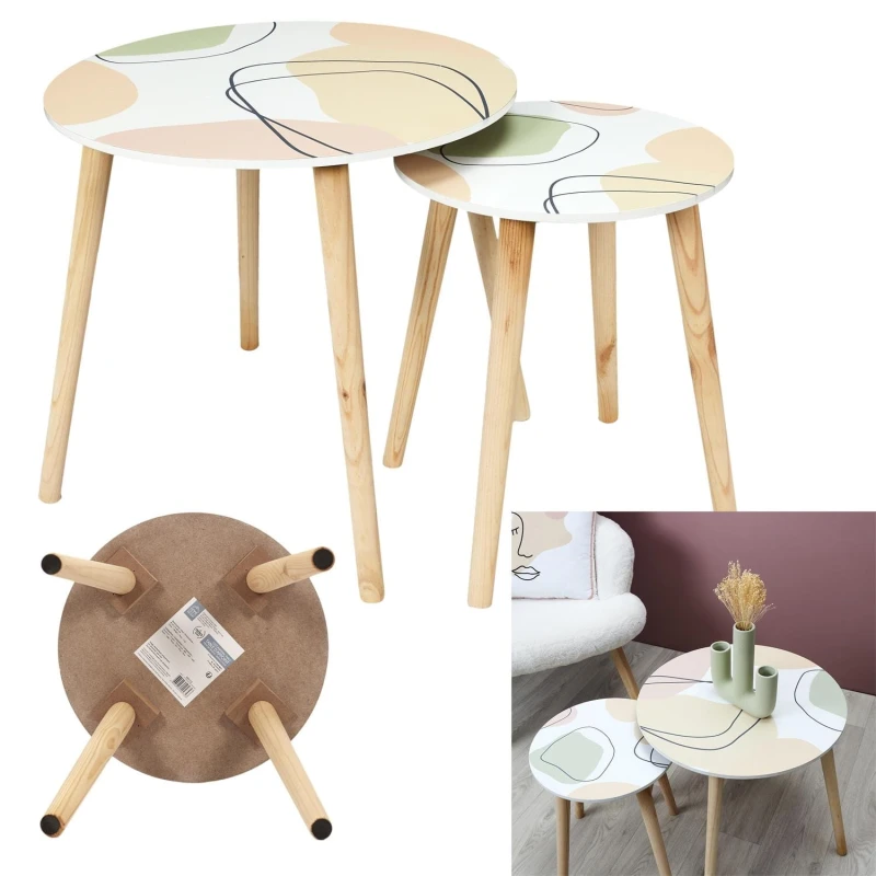 Zestaw dwóch stolików Arty pastele 1