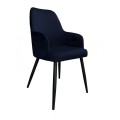 Krzesło tapicerowane Westa noga czarna metalowa 8
