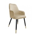 Krzesło tapicerowane Westa noga czarna/złota metalowa 5