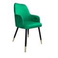 Krzesło tapicerowane Westa noga czarna/złota metalowa 11
