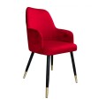 Krzesło tapicerowane Westa noga czarna/złota metalowa 12