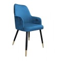 Krzesło tapicerowane Westa noga czarna/złota metalowa 13