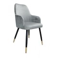 Krzesło tapicerowane Westa noga czarna/złota metalowa 14